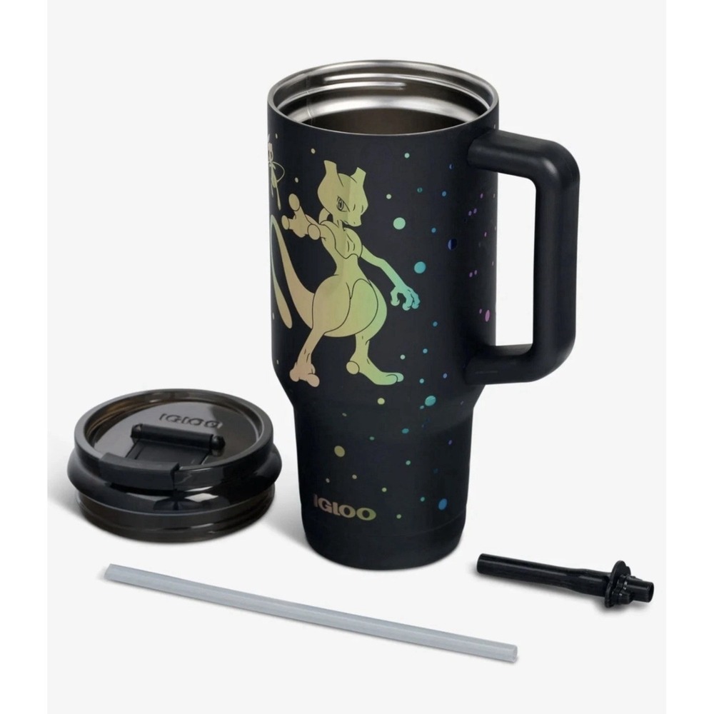 Pokémon Mew & Mewtwo 32 Oz Multi Color Travel Mug Igloo Limited Edition 🔥🔥🔥🔥